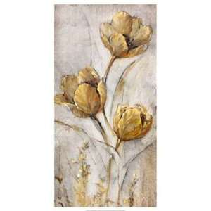  Golden Poppies on Taupe I Tim OToole. 13.00 inches by 25 