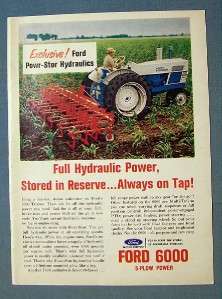   Ford Series 6000 Tractor Ad 5 Plow Power & Powr Stor Hydraulics  