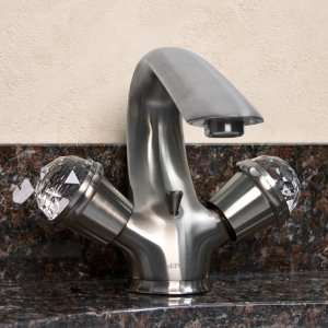  Odette Jewel Handle Single Hole Lavatory Faucet with Pop 