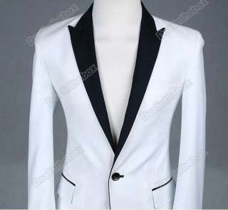   Stylish Men’s Casual Slim fit One Button Suit Pop Blazer Coat Jacket