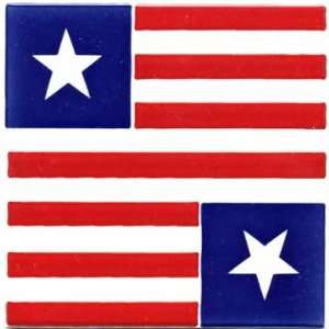 POLITICAL AND PATRIOTIC GIFTS STARS AND STRIPES POL #13 CERAMIC WALL 