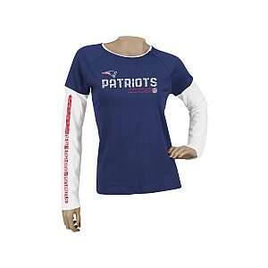 Reebok New England Patriots Womens Sideline Tacon Too Long Sleeve T 