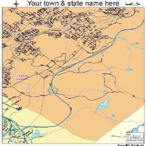  Street & Road Map of Olyphant, Pennsylvania PA   Printed 