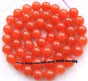 8mm Orange Jade Round gemstone Beads 15  