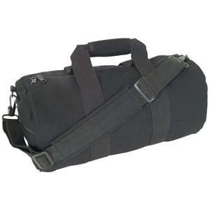 Black Canvas Shoulder Duffle Roll Bag   14 x 30 Travel/Recreational 