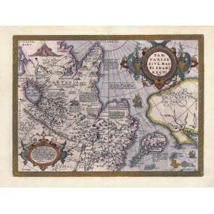   of a 1603 Hand Colored Map of Asia by Abraham Ortelius