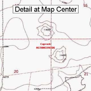  USGS Topographic Quadrangle Map   Caprock, New Mexico 