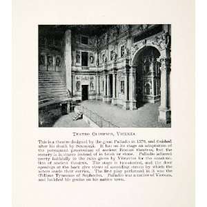  1912 Print Teatro Olimpico, Vicenza Palladino Scamozzi 