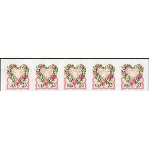  VICTORIAN HEARTS LOVE #3274 Strip of 5 x 33¢ US Postage 