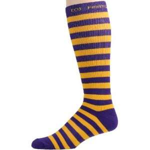   Carolina Pirates Gold Purple Striped Tall Socks