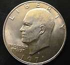   Dollar Coin 1971D Ike Copper Nickel Cald Circulated  275