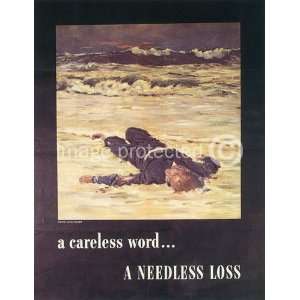  Careless Word Needless Loss World War Ii WW2 US Poster 