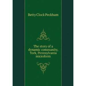   community, York, Pennsylvania microform Betty Clock Peckham Books