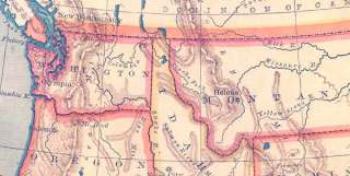 USA Western Sates. California Etc. Antique Map. 1870  