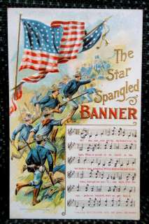 1908 antique CHAS ROSE embossed STAR SPANGLED BANNER patriotic 