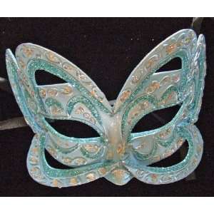   Blue Venetian Mask Mardi Masquerade Halloween Costume 