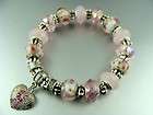 STRETCH PINK AND PURPLE CRYSTAL WITH NURSE CHARM BRACELET items in 