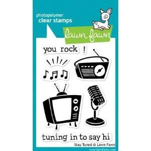  Stay Tuned Clear Stamp Set (Lawn Fawn) Arts, Crafts 
