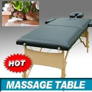  PU Portable Massage Table with Carry Case   Black Health 