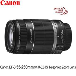 Canon EOS 60D DSLR 18 55mm & 55 250mm Lenses 16GB  