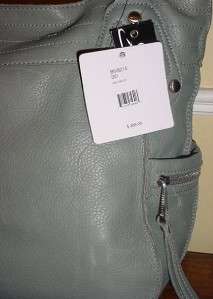 NEW B Makowsky Cape Town Tote Grey Leather Handbag Purse Shoulder Bag 