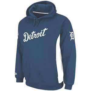  Detroit Tigers Captain Hooded Sweatshirt   Large Sports 