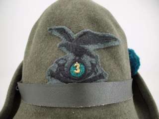   WWII ITALIAN ITALY ALPINI MOUNTAIN TROOPS HAT CAPPELLO CAP WITH BADGE