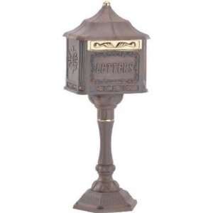  Standing mailbox post box Colonial pedestal bricktone 