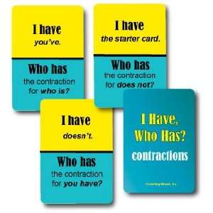  I Have, Who Has?   Contractions (Grade Levels 2   Up 