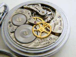   Hamilton 4992B Pocket Watch 24 hour dial size 16 Military markings
