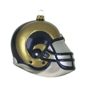   Christmas St. Louis Rams NFL Glass Football Helmet Ornament 3 inches