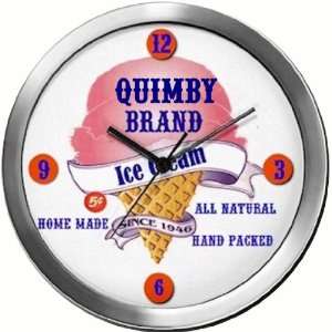  QUIMBY 14 Inch Ice Cream Metal Clock Quartz Movement 