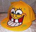 spongebob squarepants big teeth flex fit baseball cap hat expedited