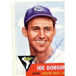  Joe Dobson Autographed 1953 Topps Card 