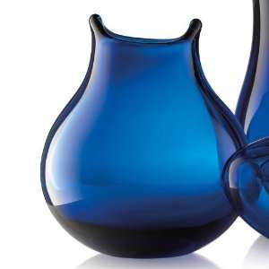    Rogaska Groovy Kind of Love Cobalt Blue Round Vase