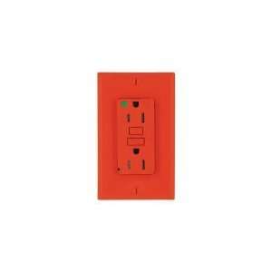   T7599 HGR Receptacle,Dup GFCI,5 15R,Tamper Res,Red