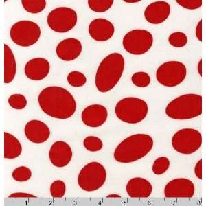 Celebrate Seuss FLANNEL Red Dots on White Jelly Bean Three Yards (2.7m 