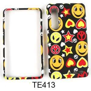 CELL PHONE CASE COVER FOR MOTOROLA DROID 3 XT862 SMILEYS. STARS. PEACE 