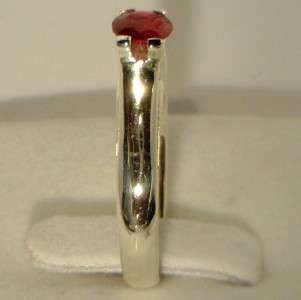 Natural Bright Red Spinel Gemstone Handmade Sterling Silver Ladies 