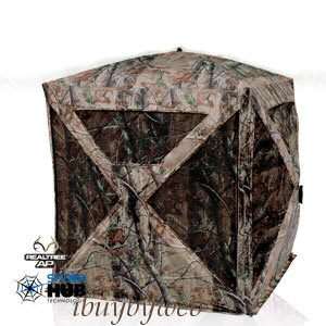 The Ameristep Crossbones Crossbow ground blind features Spider Hub 