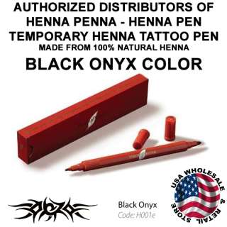 Hennapenna Henna Penna BLACK ONYX Color Pen Tattoo USA  