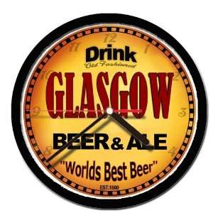  GLASGOW beer and ale cerveza wall clock 