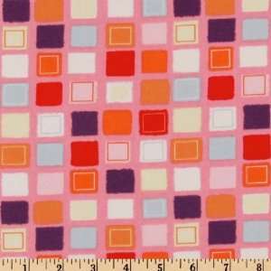  44 Wide Sew Easy As 123 Squares Pink Fabric By The Yard 