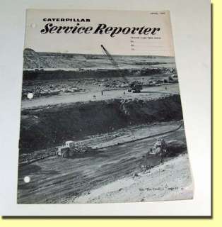 CATERPILLAR TRACTOR Service Reporter Magazine 1957  