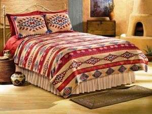 Southwest Fleece Coverlet Bed Cover Bedspread Southwestern Decor Full 
