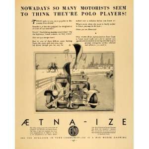  1931 Ad Aetna ize Insurance Charles Forbell Polo Player 