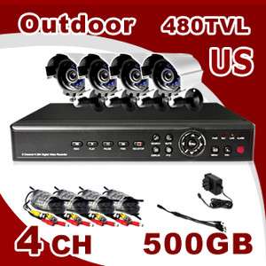 ZMODO 4 CH CCTV Security DVR LED Camera System 500GB 846655003481 