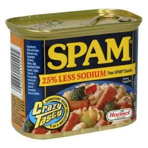 Spam Luncheon Meat 25% Less Sodium 12 oz  Grocery 