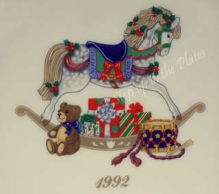   2nd Annual Holiday Christmas Plate 1992 Rocking Hobby Horse MIB  