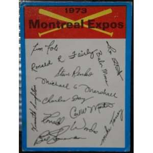   Montreal Expos Blue Border Unmarked Checklist 